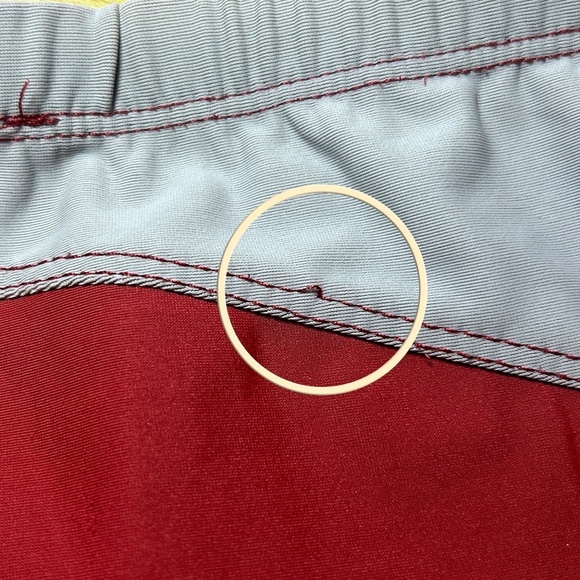 Verge Sport Swimsuit trunks brief mid rise Vintage 70s Colour block Made in USA - Picture 7 of 10